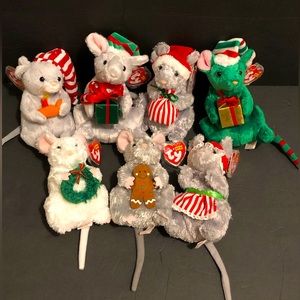 Ty Christmas Mice Lot - Ty Holiday Mouse Lot